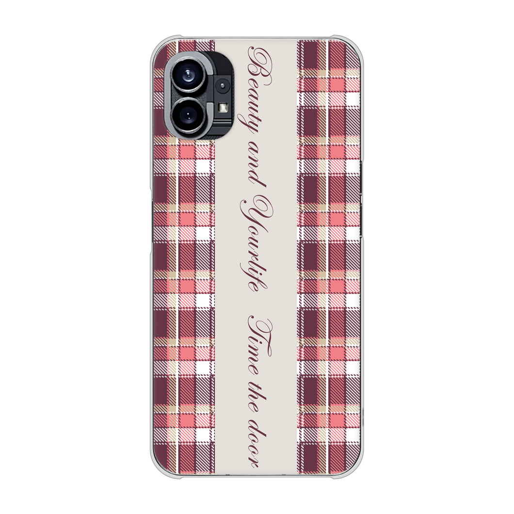 Nothing Phone(1) 高画質仕上げ 背面印刷 ハードケース【518 チェック柄besuty】