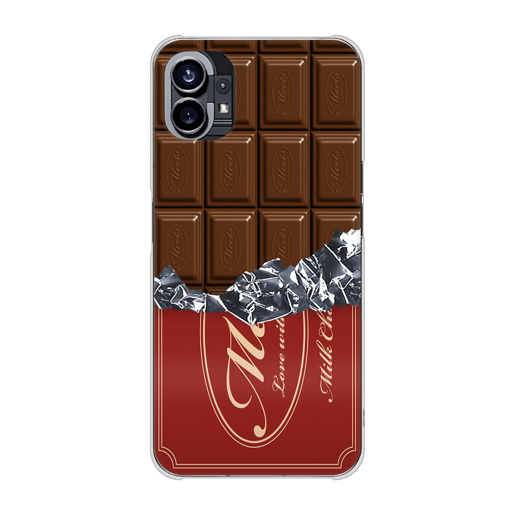Nothing Phone(1) 高画質仕上げ 背面印刷 ハードケース【535 板チョコ-エンジ包装】