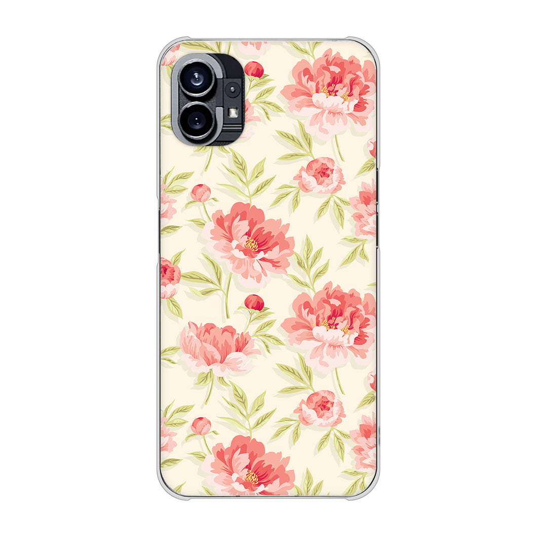 Nothing Phone(1) 高画質仕上げ 背面印刷 ハードケース【594 北欧の小花】