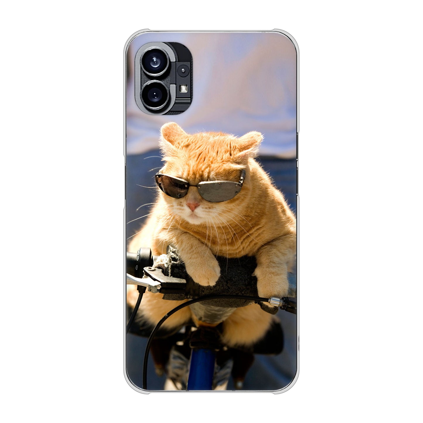 Nothing Phone(1) 高画質仕上げ 背面印刷 ハードケース【595 にゃんとサイクル】
