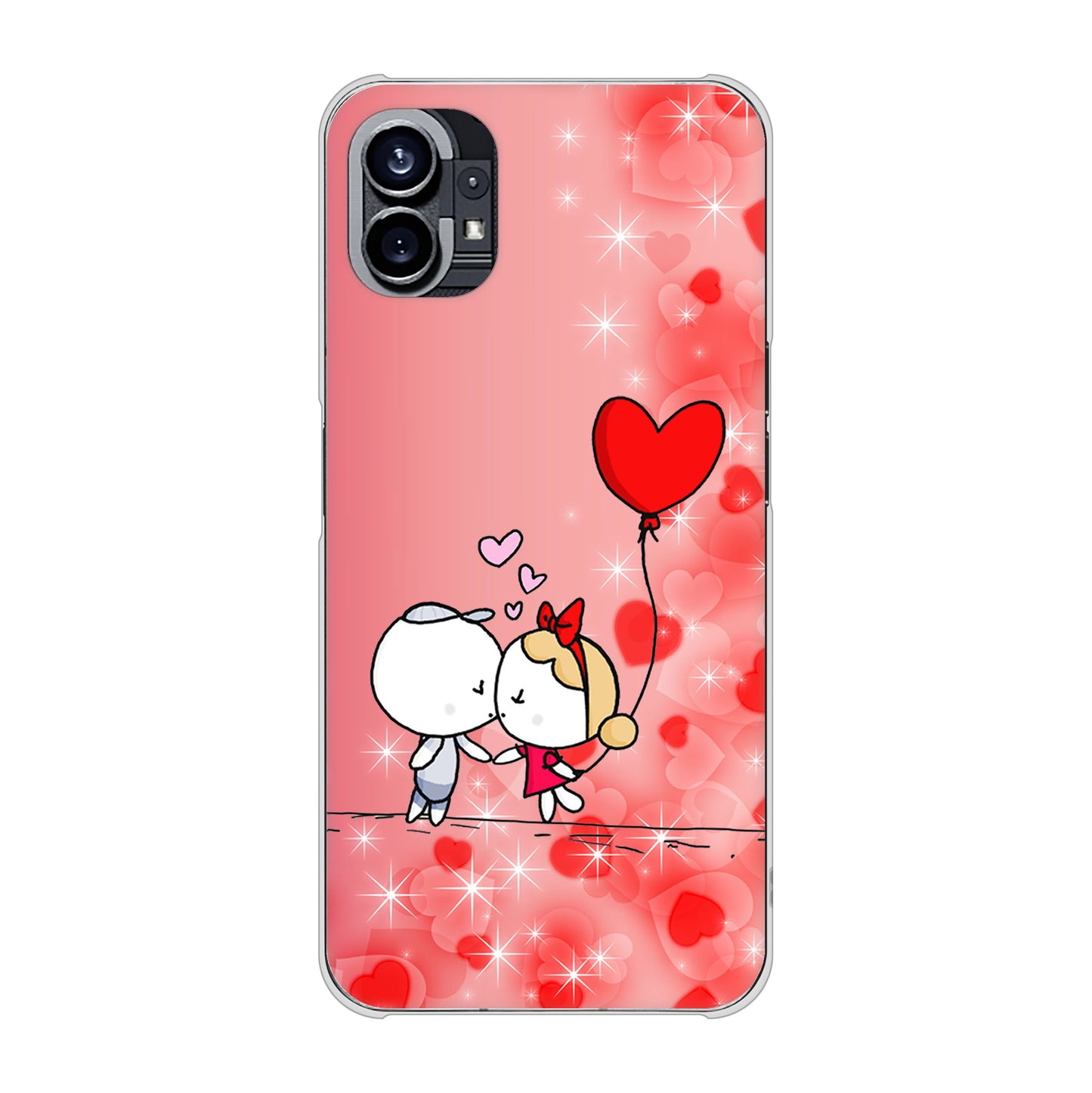 Nothing Phone(1) 高画質仕上げ 背面印刷 ハードケース【655 ハートに染まった恋】