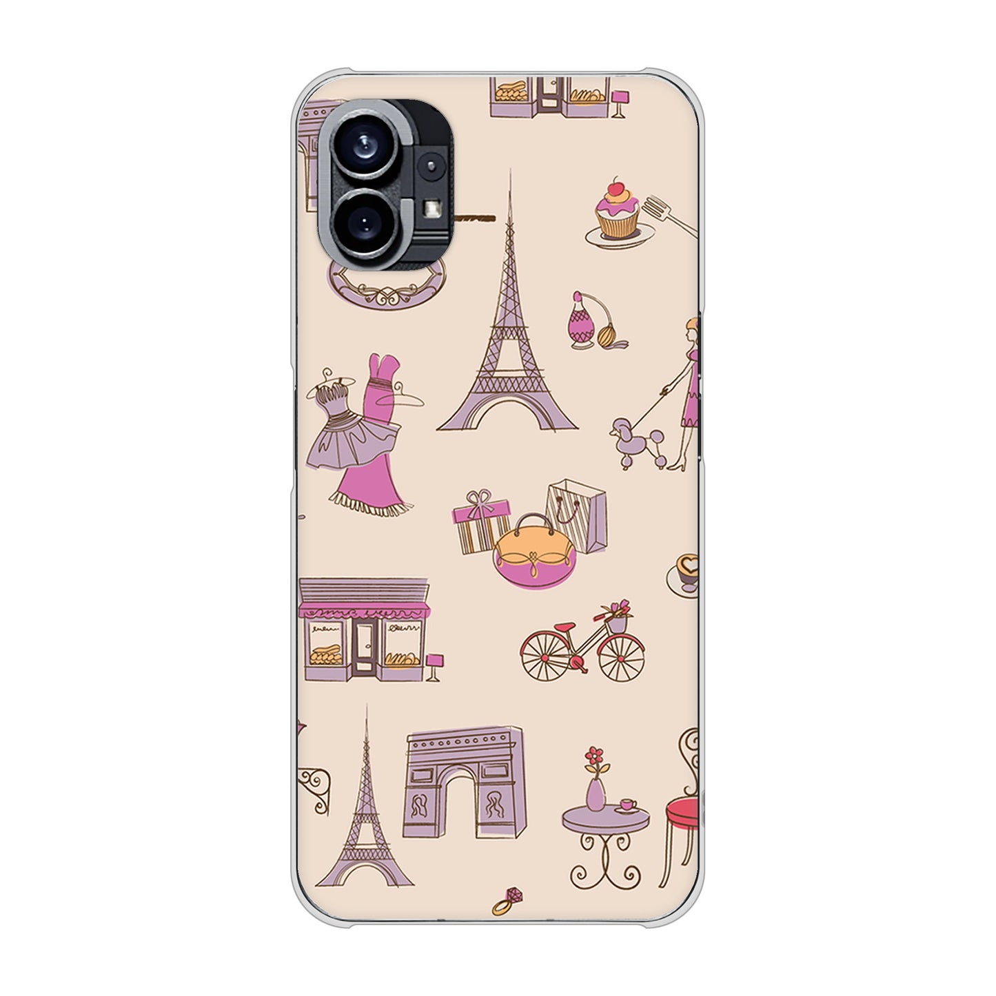 Nothing Phone(1) 高画質仕上げ 背面印刷 ハードケース【708 お気に入りのパリ】