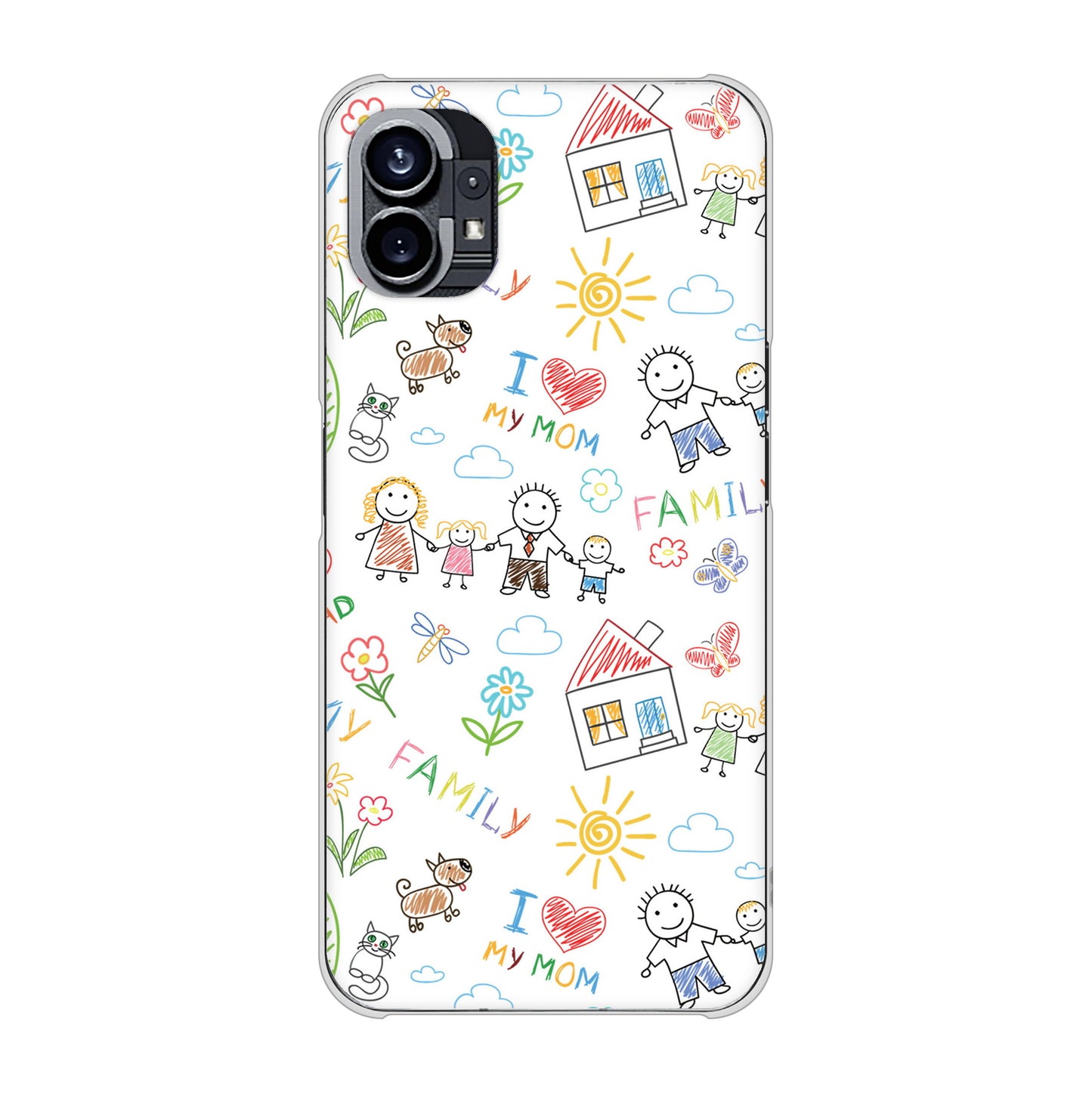 Nothing Phone(1) 高画質仕上げ 背面印刷 ハードケース【709 ファミリー】