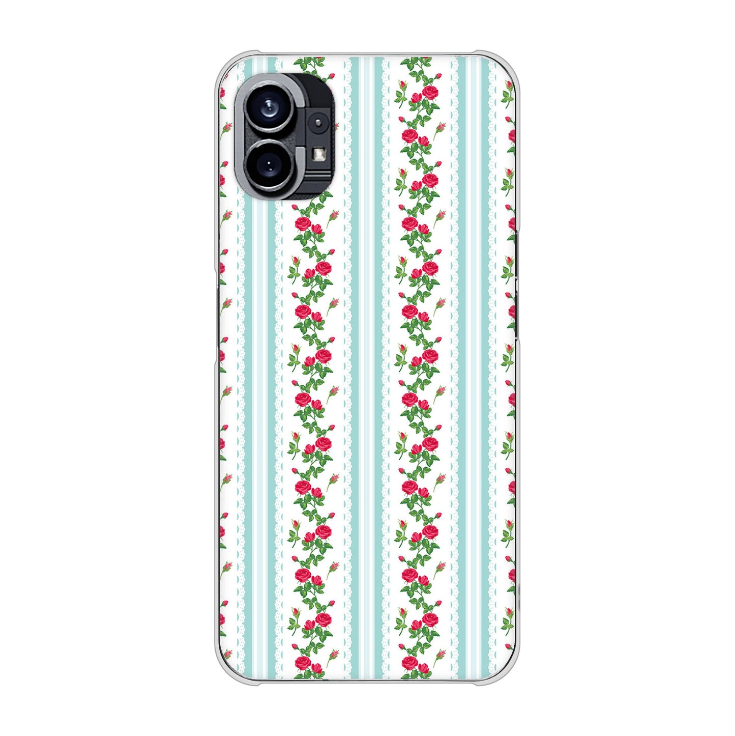 Nothing Phone(1) 高画質仕上げ 背面印刷 ハードケース【744 イングリッシュガーデン（ブルー）】