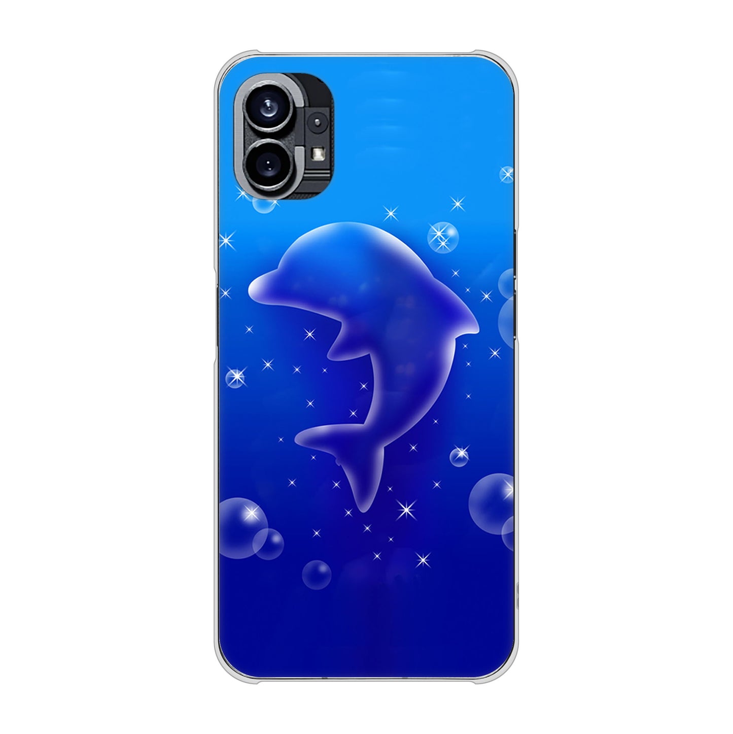 Nothing Phone(1) 高画質仕上げ 背面印刷 ハードケース【1046 イルカのお昼寝】