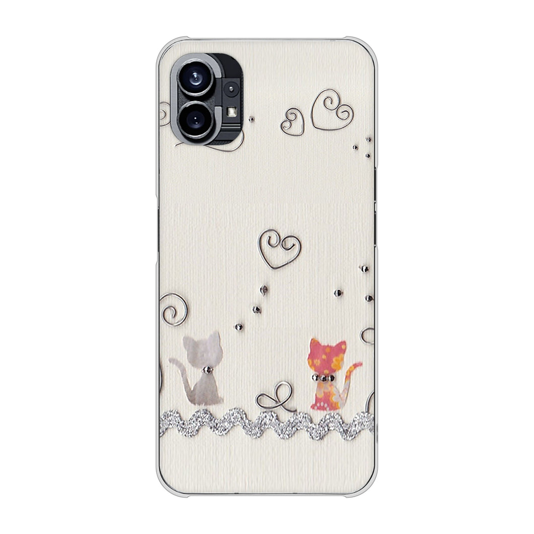 Nothing Phone(1) 高画質仕上げ 背面印刷 ハードケース【1103 クラフト写真ネコ】