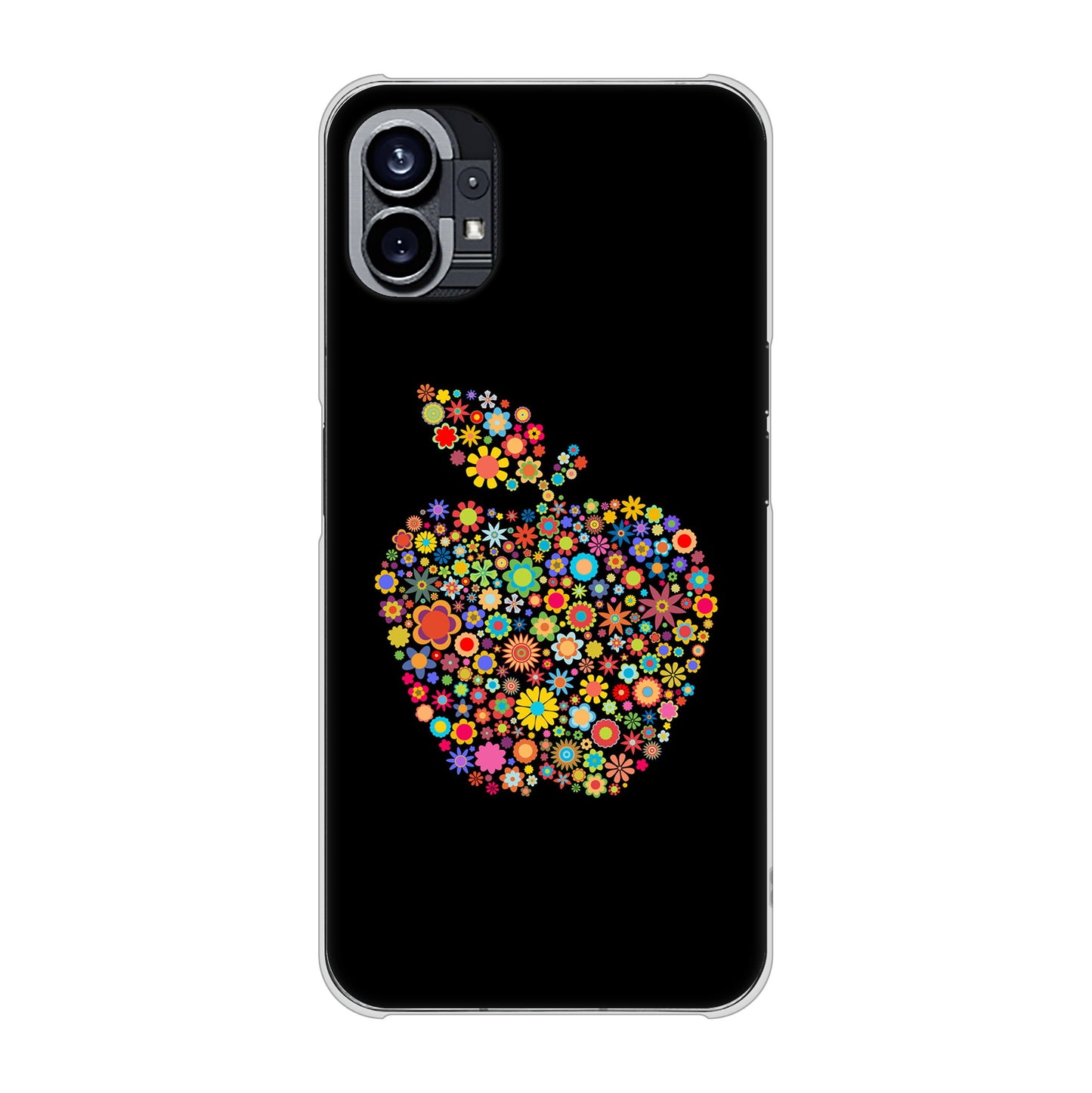 Nothing Phone(1) 高画質仕上げ 背面印刷 ハードケース【1195 カラフルアップル】
