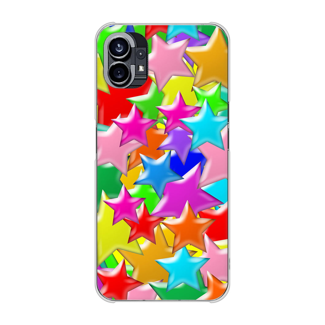 Nothing Phone(1) 高画質仕上げ 背面印刷 ハードケース【1293 ランダムスター】