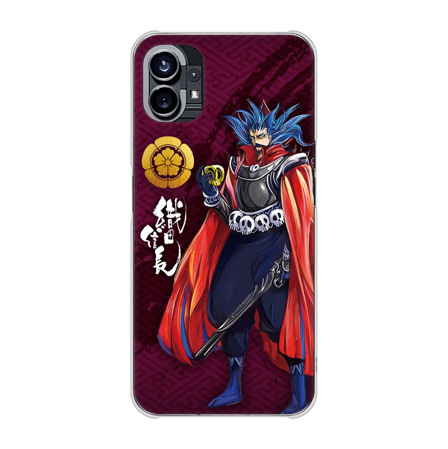 Nothing Phone(1) 高画質仕上げ 背面印刷 ハードケース【AB808 織田信長 イラストと家紋】
