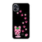 Nothing Phone(1) 高画質仕上げ 背面印刷 ハードケース【AG820 イチゴ猫のにゃんベリー（黒）】