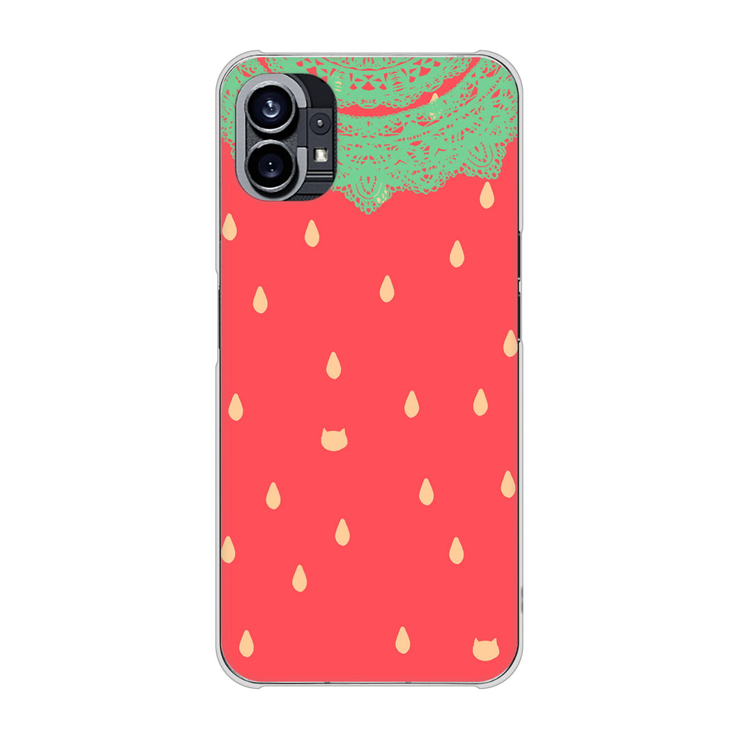 Nothing Phone(1) 高画質仕上げ 背面印刷 ハードケース【MI800 strawberry ストロベリー】