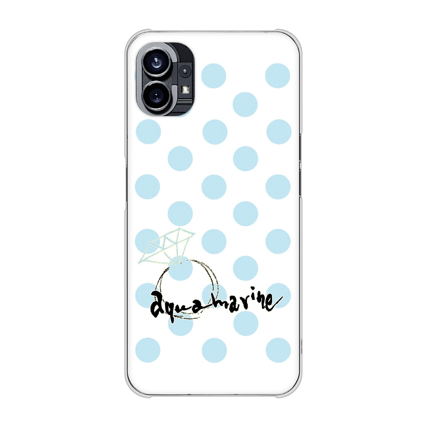 Nothing Phone(1) 高画質仕上げ 背面印刷 ハードケース【OE812 3月アクアマリン】