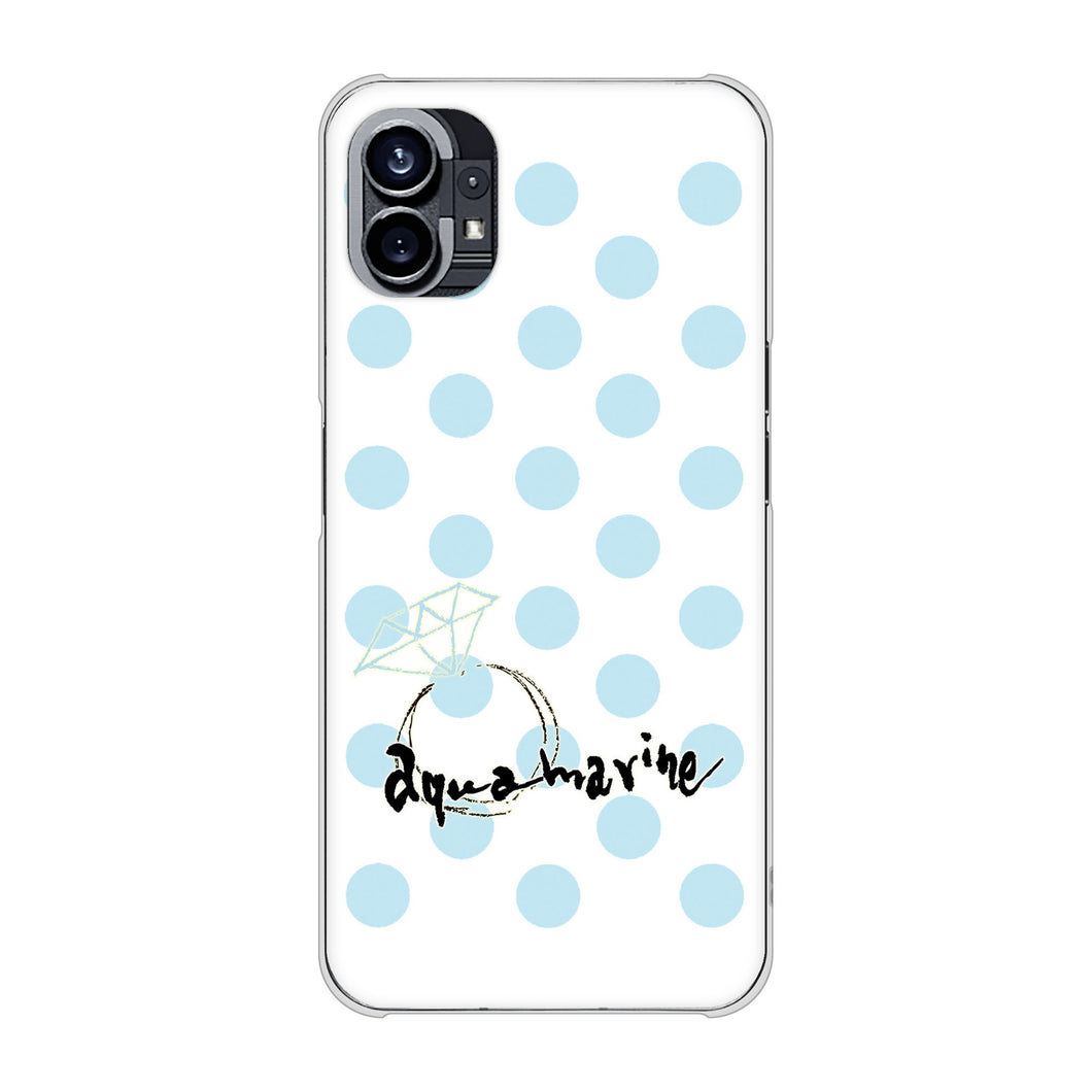 Nothing Phone(1) 高画質仕上げ 背面印刷 ハードケース【OE812 3月アクアマリン】