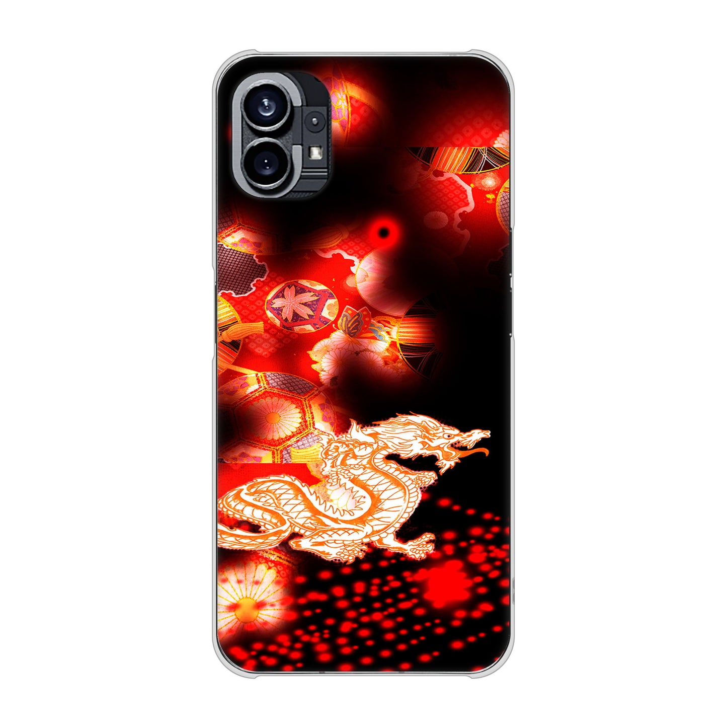 Nothing Phone(1) 高画質仕上げ 背面印刷 ハードケース【YC909 赤竜02】