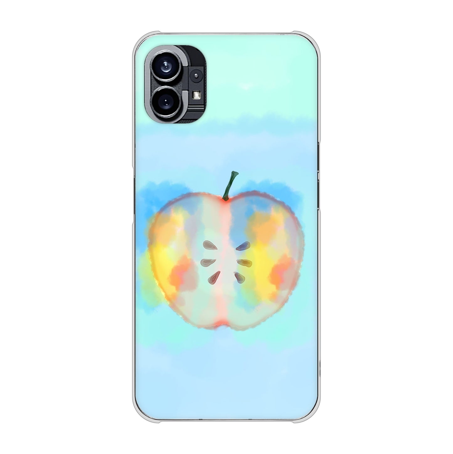 Nothing Phone(1) 高画質仕上げ 背面印刷 ハードケース【YJ181 りんご 水彩181】
