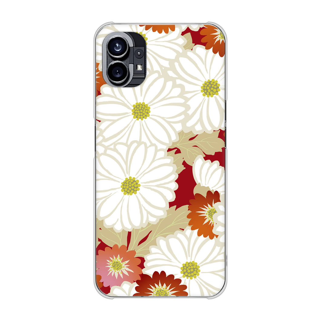 Nothing Phone(1) 高画質仕上げ 背面印刷 ハードケース【YJ322 和柄 菊】