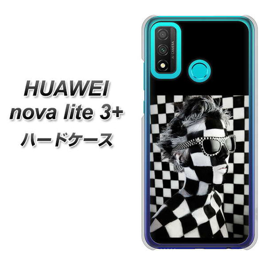 HUAWEI（ファーウェイ） nova lite 3プラス POT-LX2J 高画質仕上げ 背面印刷 ハードケース【357 bk&wh】