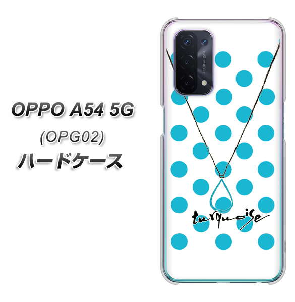 au オッポ A54 5G OPG02 高画質仕上げ 背面印刷 ハードケース【OE821 12月ターコイズ】