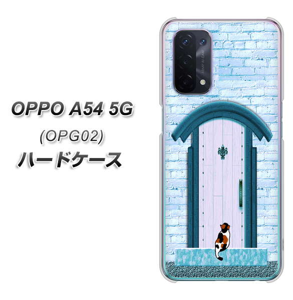 au オッポ A54 5G OPG02 高画質仕上げ 背面印刷 ハードケース【YA953 石ドア03 素材クリア】