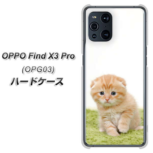 au オッポ Find X3 Pro OPG03 高画質仕上げ 背面印刷 ハードケース【VA802 ネコこっそり】