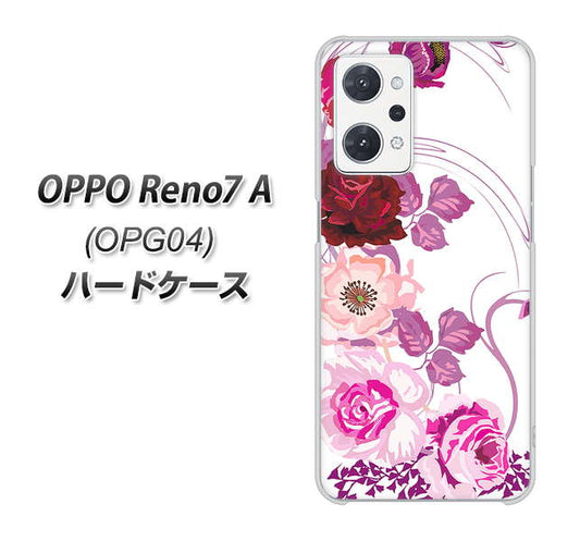 OPPO Reno7 A OPG04 au 高画質仕上げ 背面印刷 ハードケース【116 ６月のバラ】