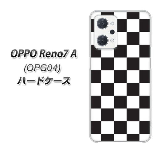 OPPO Reno7 A OPG04 au 高画質仕上げ 背面印刷 ハードケース【151 フラッグチェック】