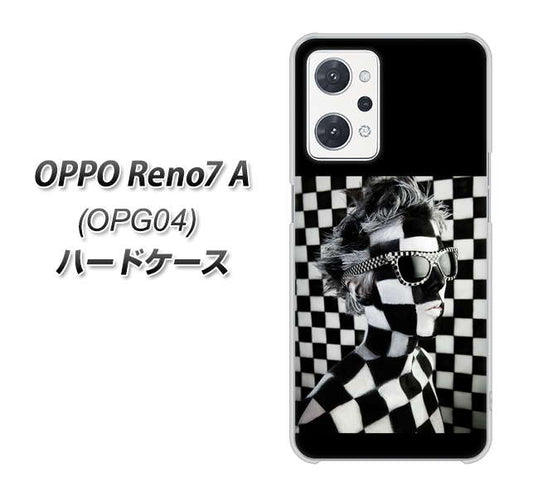 OPPO Reno7 A OPG04 au 高画質仕上げ 背面印刷 ハードケース【357 bk&wh】