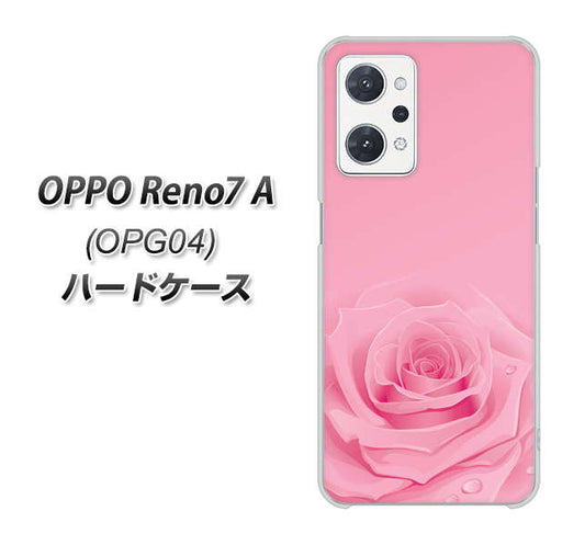 OPPO Reno7 A OPG04 au 高画質仕上げ 背面印刷 ハードケース【401 ピンクのバラ】