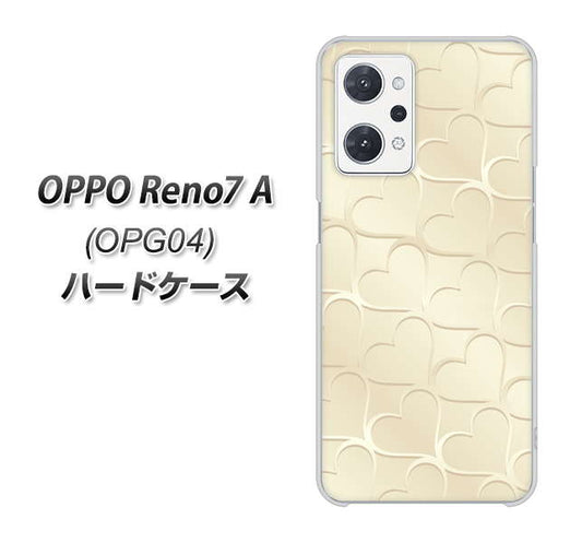 OPPO Reno7 A OPG04 au 高画質仕上げ 背面印刷 ハードケース【630 かくれハート】