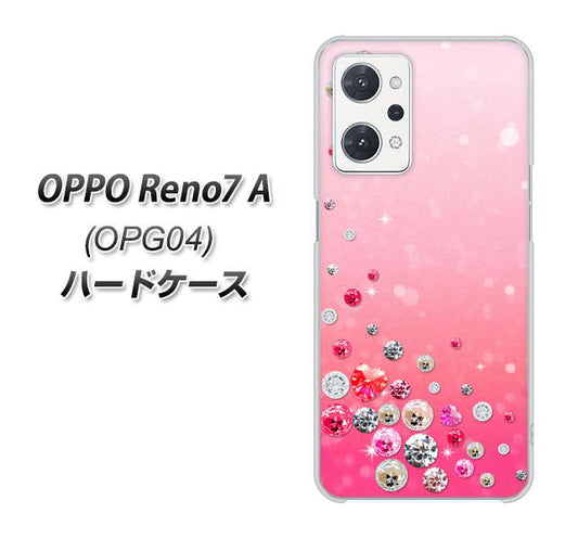 OPPO Reno7 A OPG04 au 高画質仕上げ 背面印刷 ハードケース【SC822 スワロデコ風プリント】