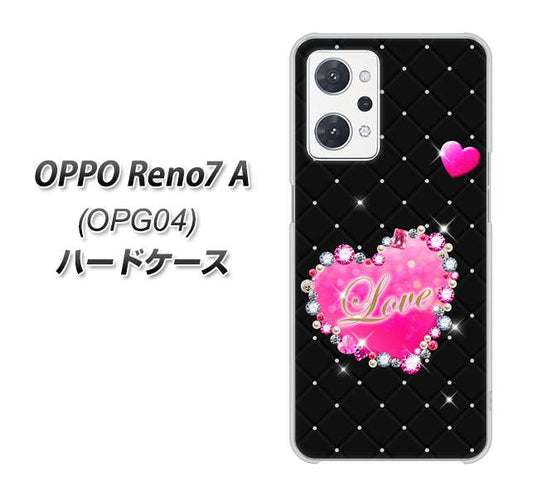 OPPO Reno7 A OPG04 au 高画質仕上げ 背面印刷 ハードケース【SC823 スワロデコ風プリント】