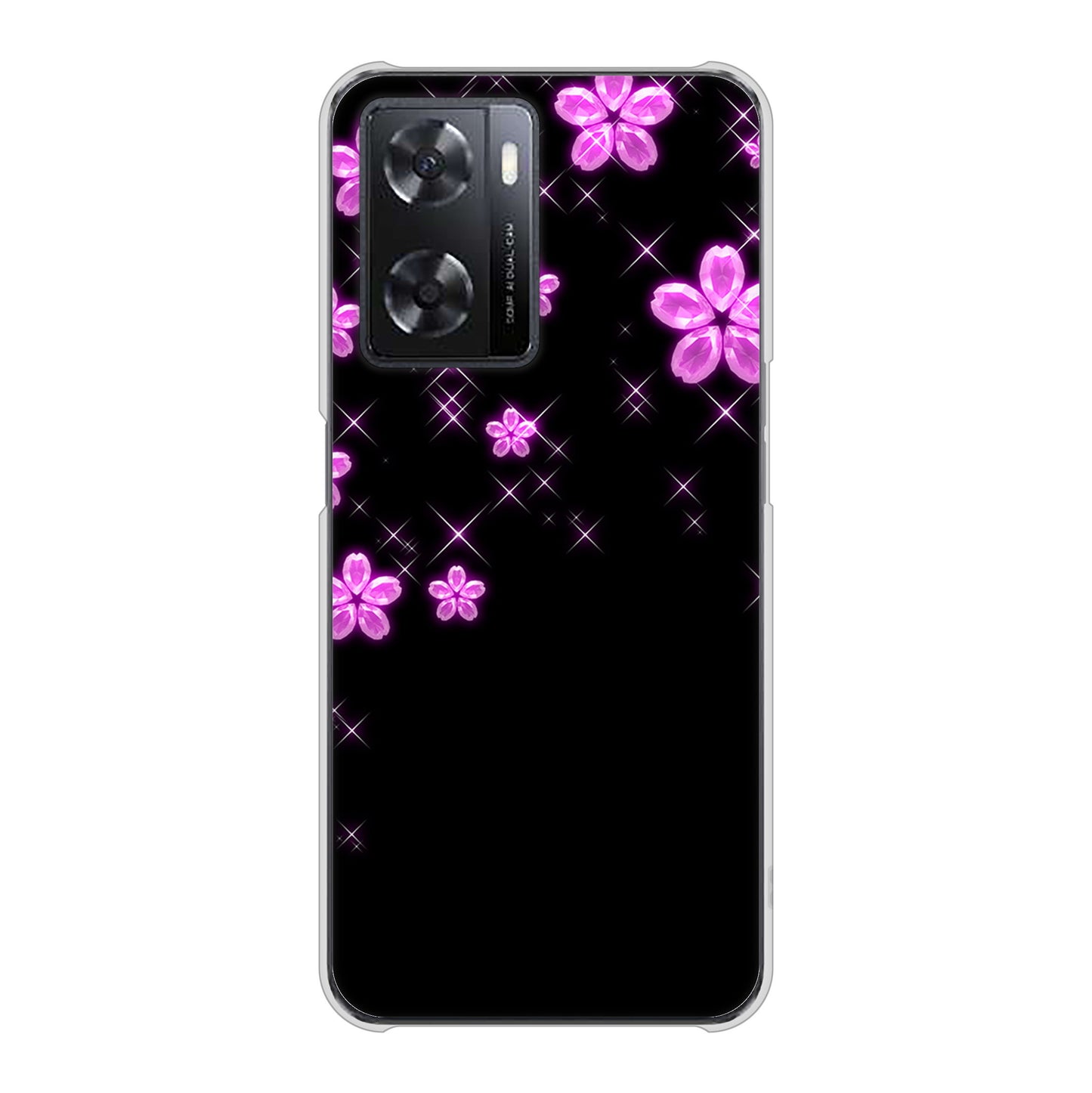 OPPO A77 高画質仕上げ 背面印刷 ハードケース【019 桜クリスタル】