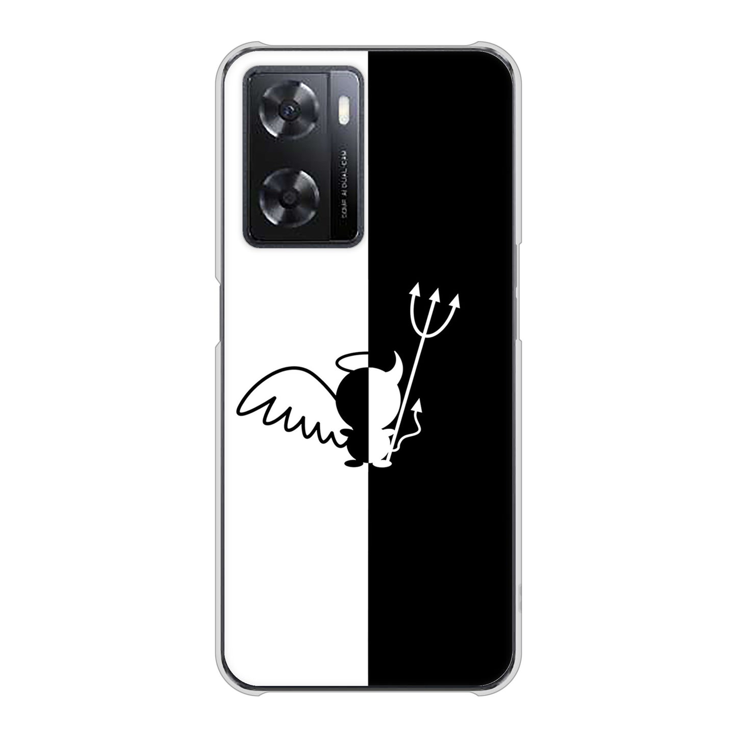 OPPO A77 高画質仕上げ 背面印刷 ハードケース【027 ハーフデビット】