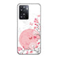 OPPO A77 高画質仕上げ 背面印刷 ハードケース【030 花と蝶（うす桃色）】