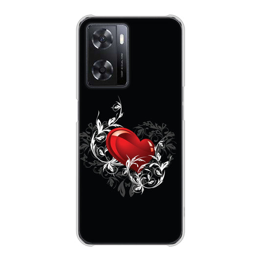 OPPO A77 032 クリスタルハート ハードケース 背面印刷