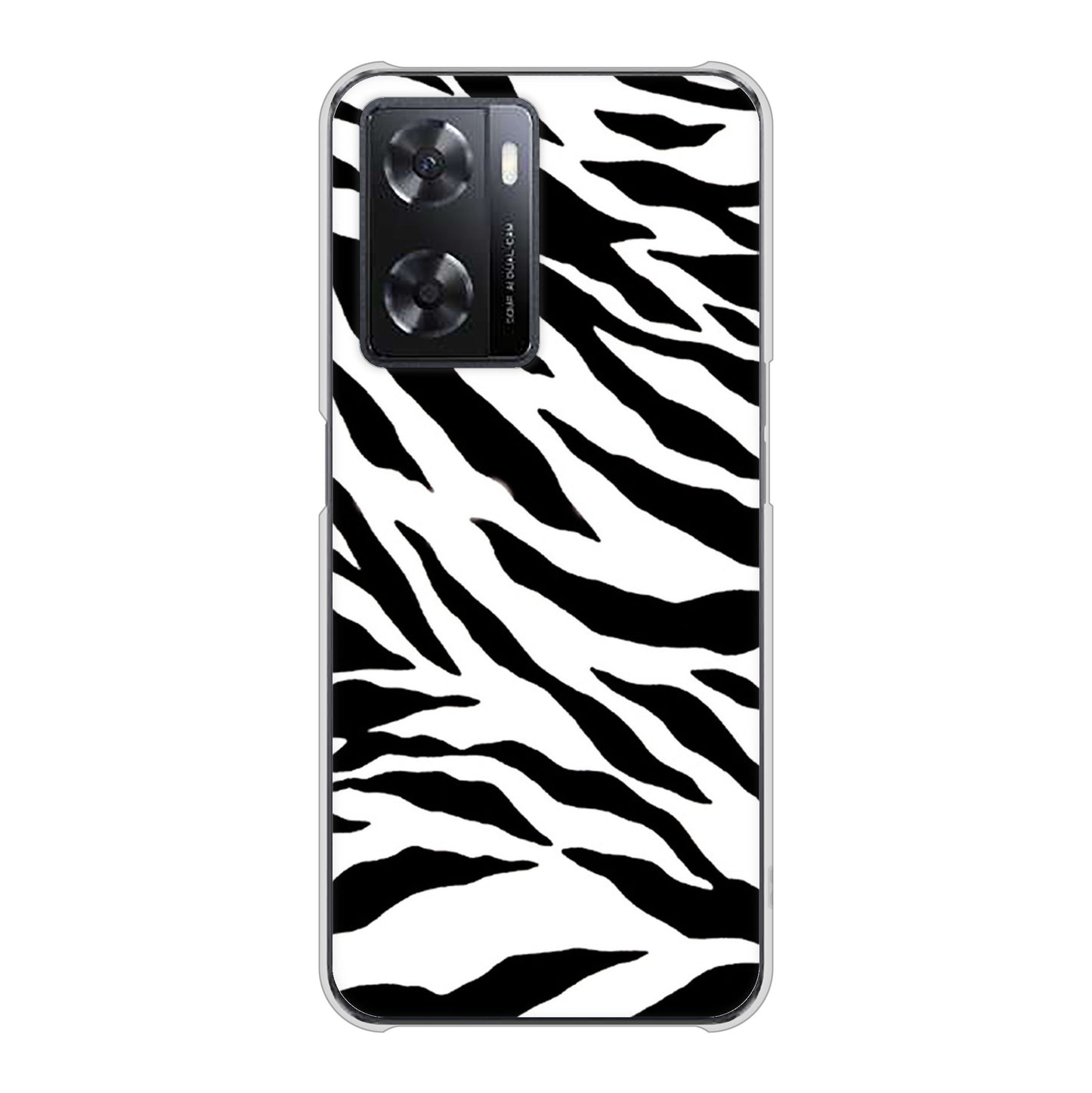 OPPO A77 高画質仕上げ 背面印刷 ハードケース【054 ゼブラ】