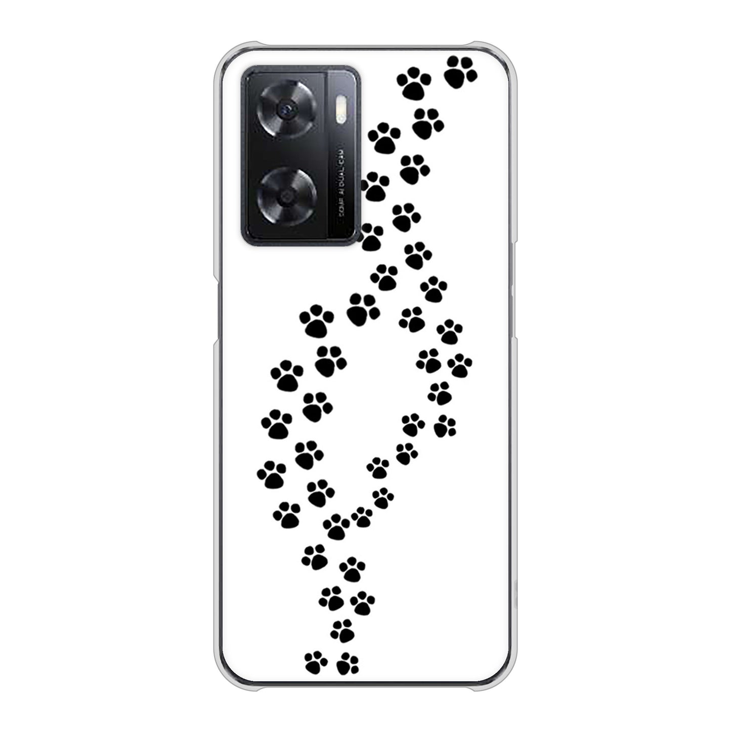 OPPO A77 高画質仕上げ 背面印刷 ハードケース【066 あしあと】