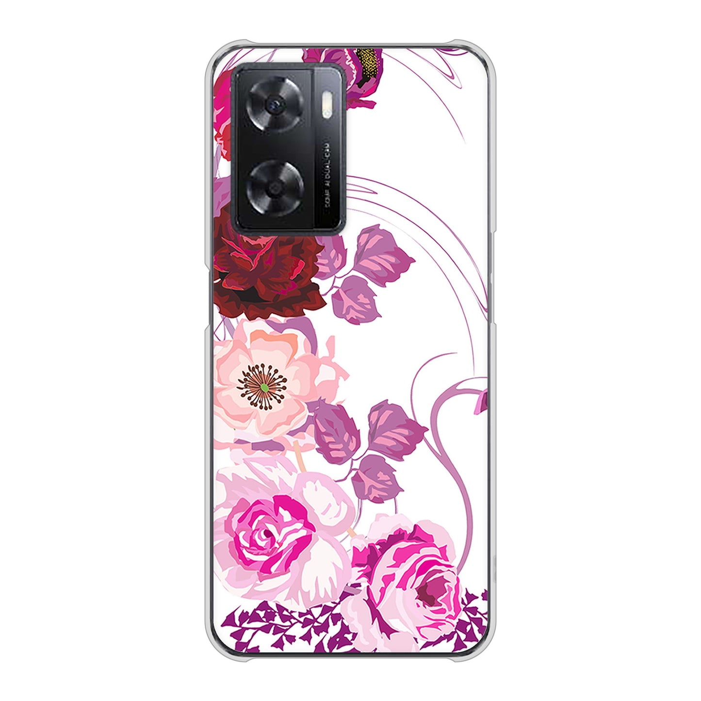 OPPO A77 高画質仕上げ 背面印刷 ハードケース【116 ６月のバラ】