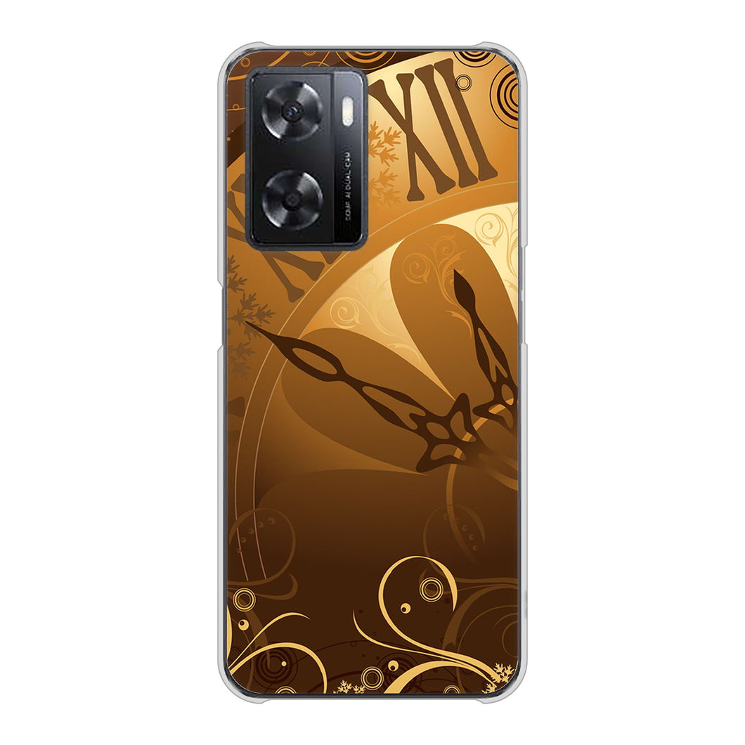 OPPO A77 高画質仕上げ 背面印刷 ハードケース【185 時を刻む針】