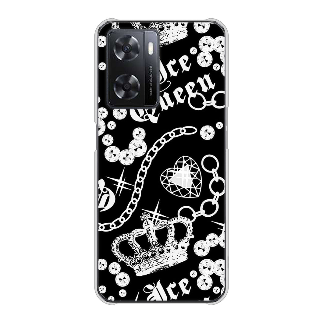 OPPO A77 高画質仕上げ 背面印刷 ハードケース【187 ゴージャス クラウン】