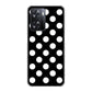 OPPO A77 高画質仕上げ 背面印刷 ハードケース【332 シンプル柄（水玉）ブラックBig】