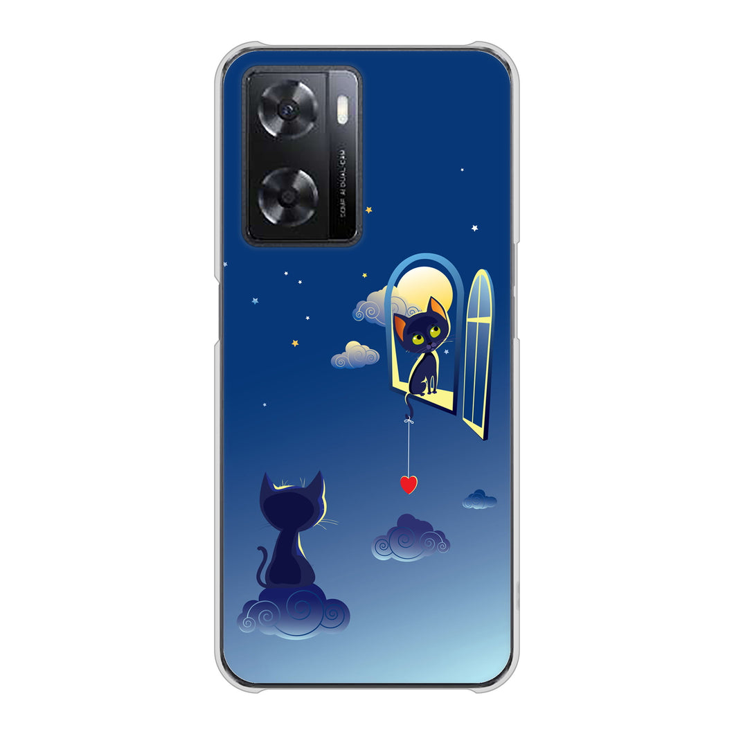 OPPO A77 高画質仕上げ 背面印刷 ハードケース【341 恋の駆け引き】