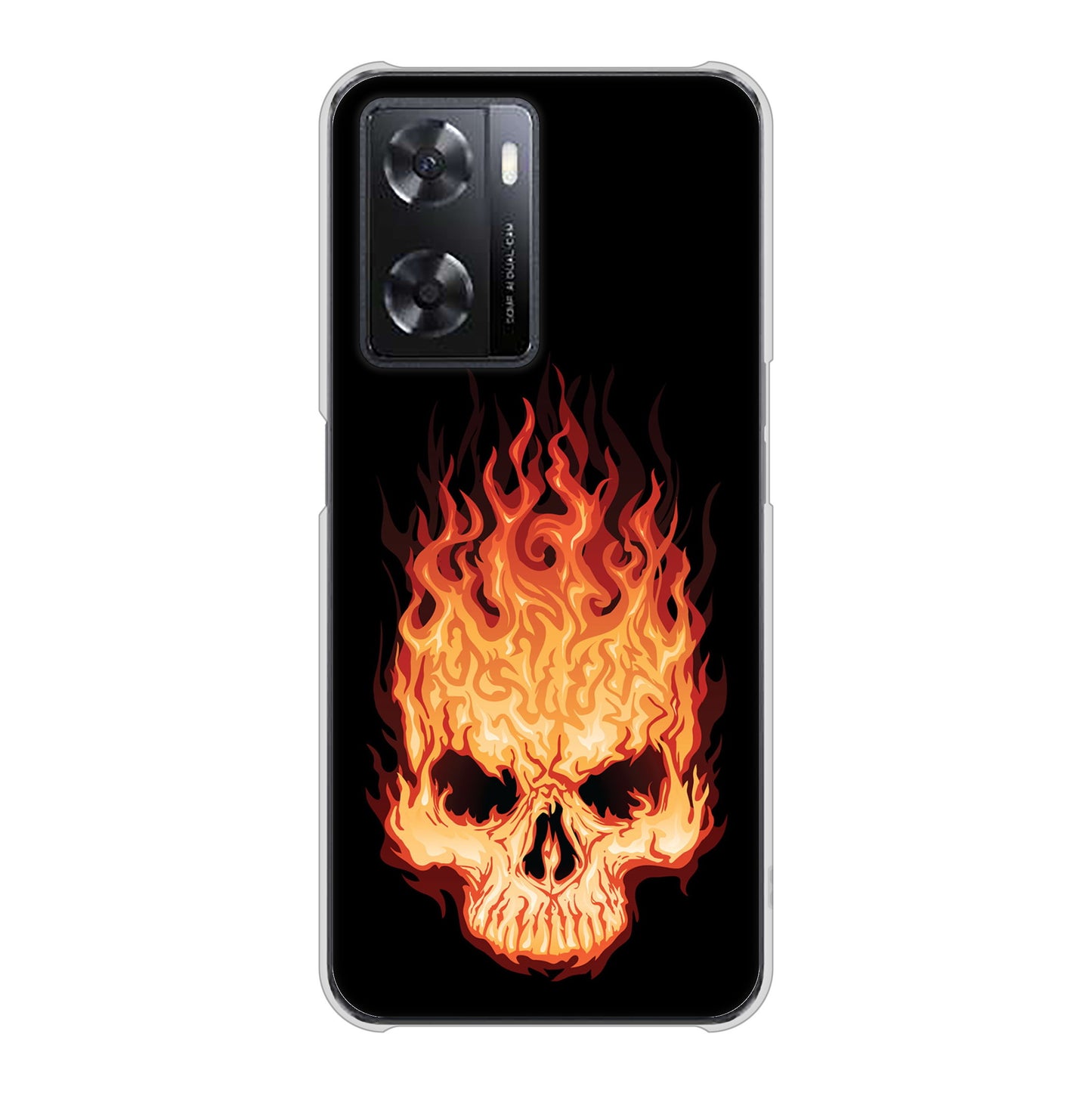 OPPO A77 高画質仕上げ 背面印刷 ハードケース【364 ドクロの怒り】