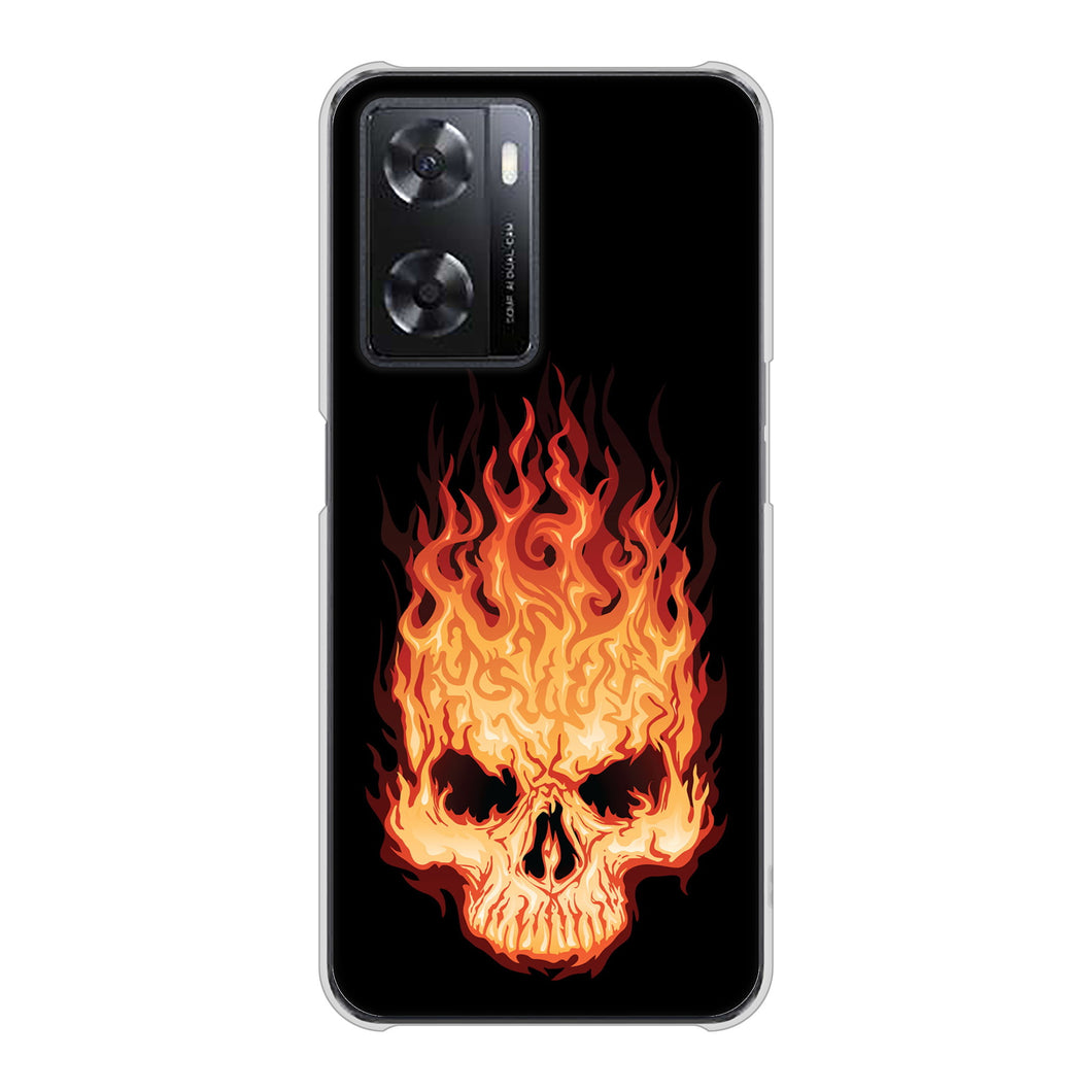 OPPO A77 高画質仕上げ 背面印刷 ハードケース【364 ドクロの怒り】