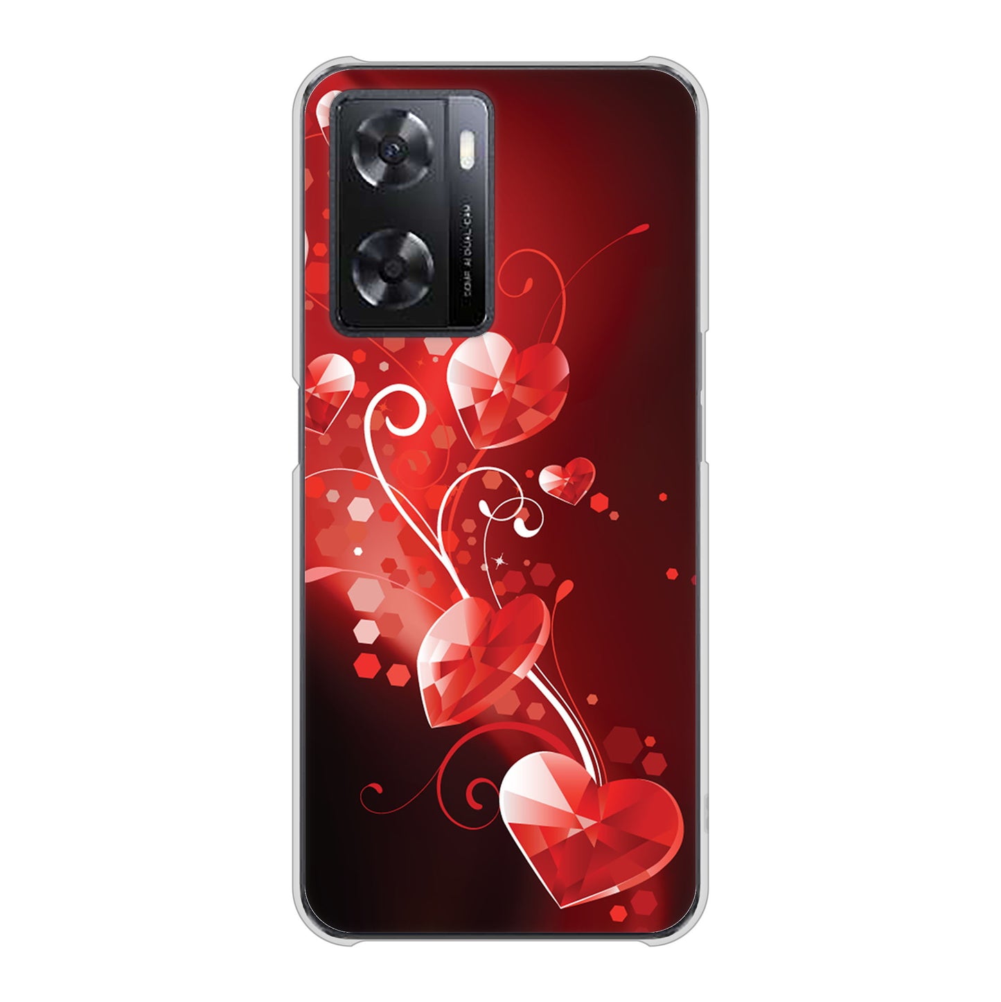 OPPO A77 高画質仕上げ 背面印刷 ハードケース【385 クリスタルな恋】