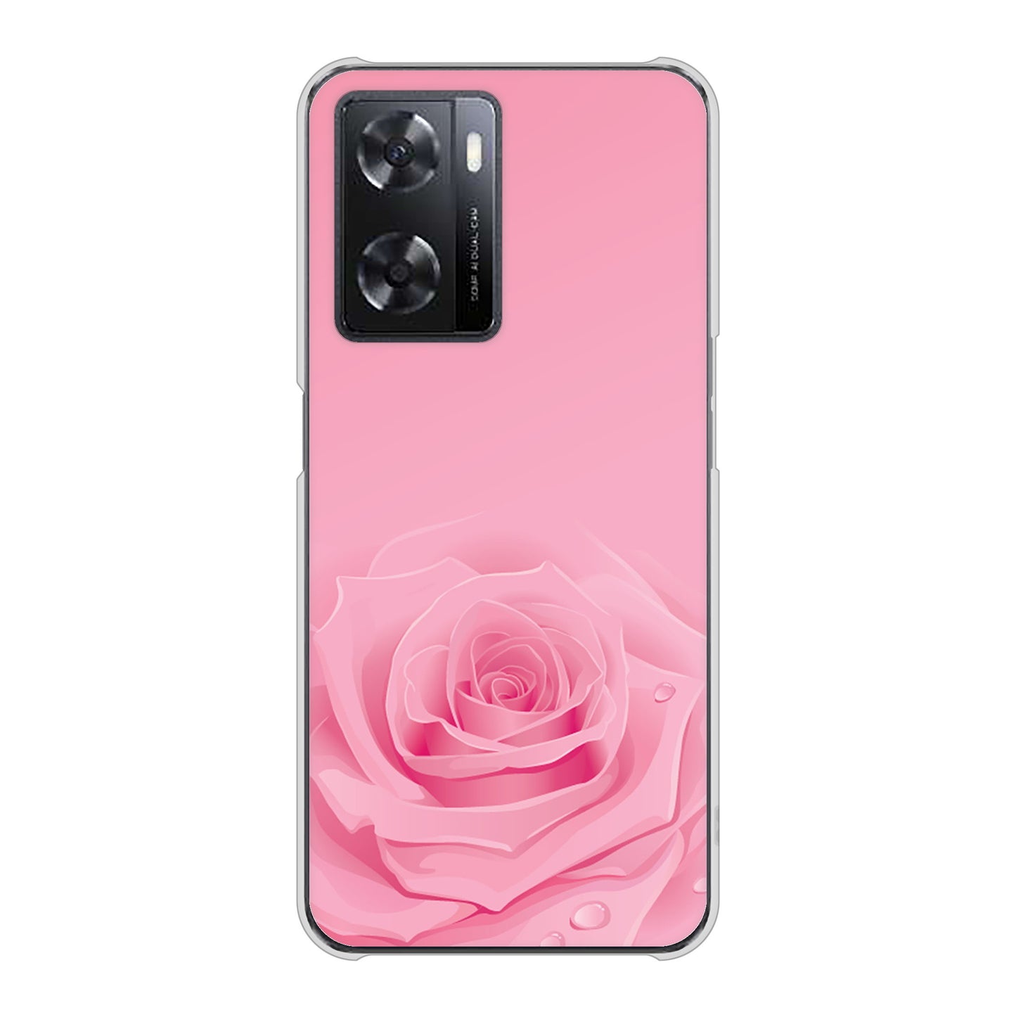 OPPO A77 高画質仕上げ 背面印刷 ハードケース【401 ピンクのバラ】