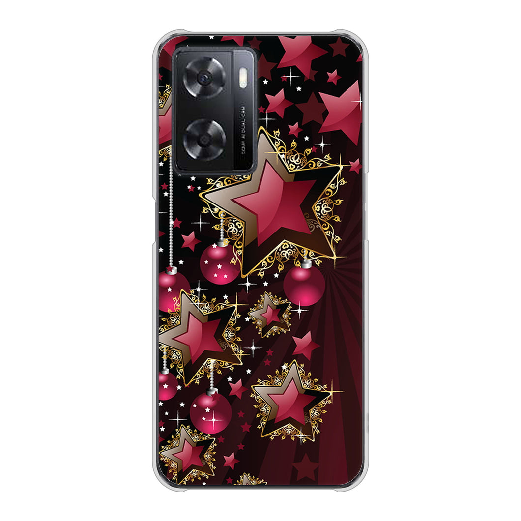 OPPO A77 高画質仕上げ 背面印刷 ハードケース【434 星の壁】