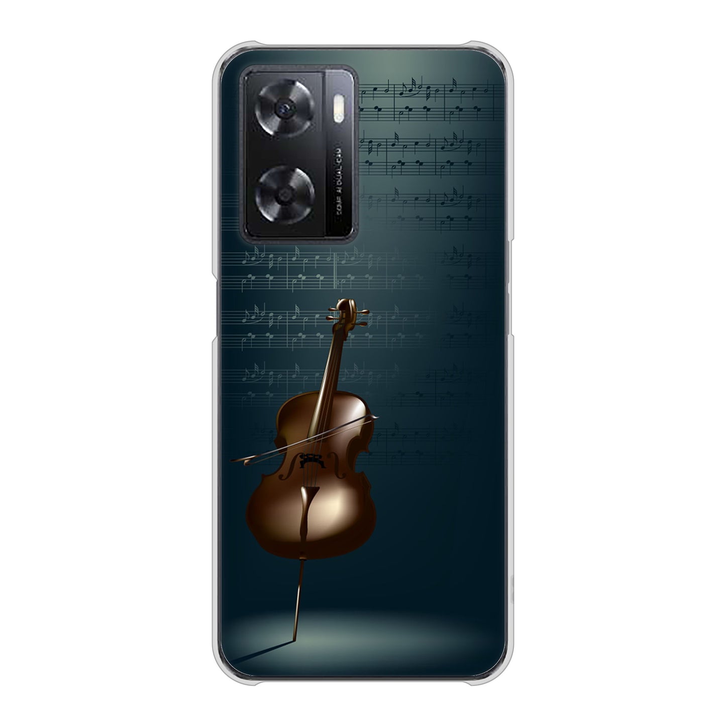 OPPO A77 高画質仕上げ 背面印刷 ハードケース【441 楽譜】