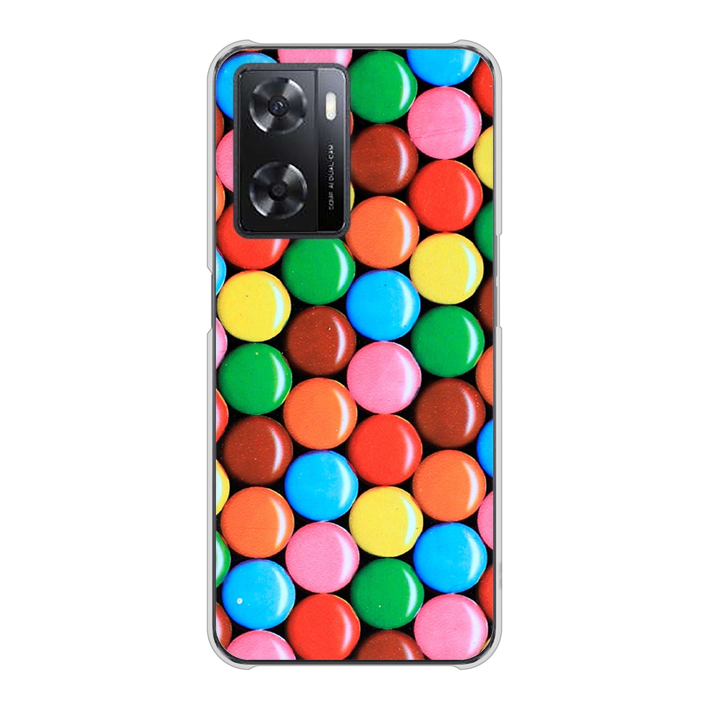 OPPO A77 高画質仕上げ 背面印刷 ハードケース【448 マーブルチョコ】
