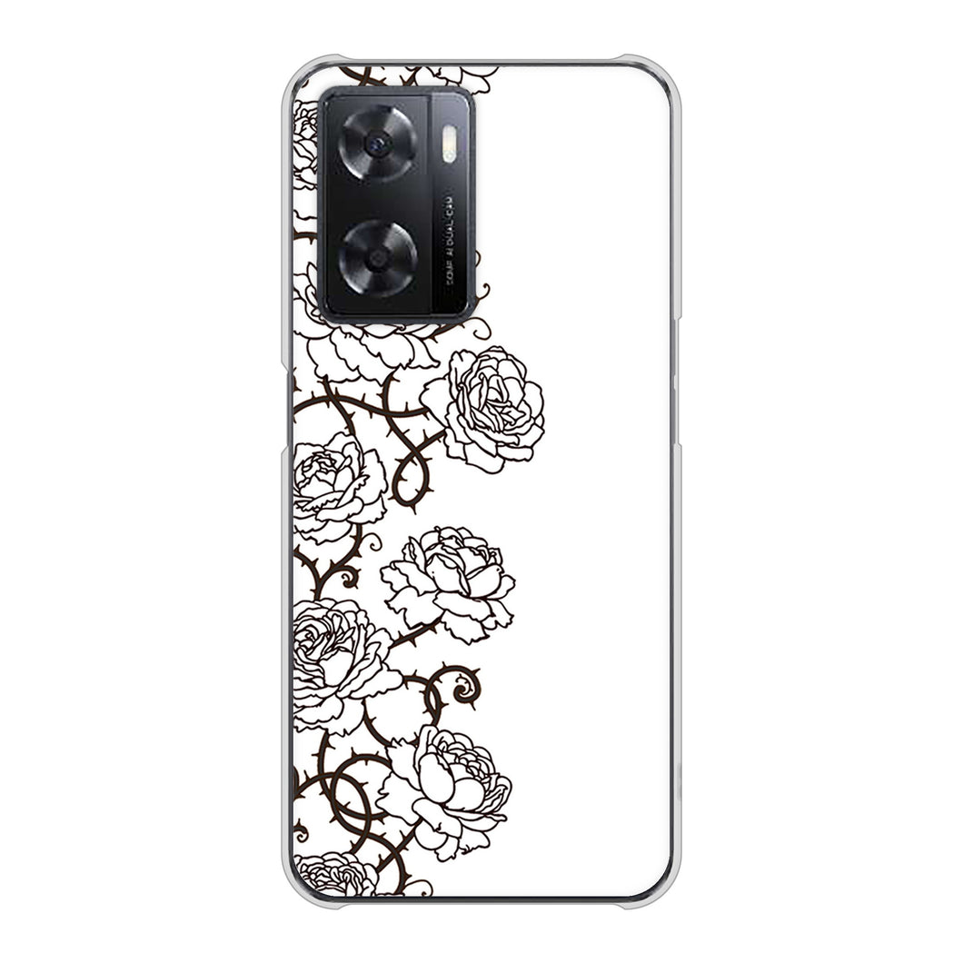 OPPO A77 高画質仕上げ 背面印刷 ハードケース【467 イバラ】